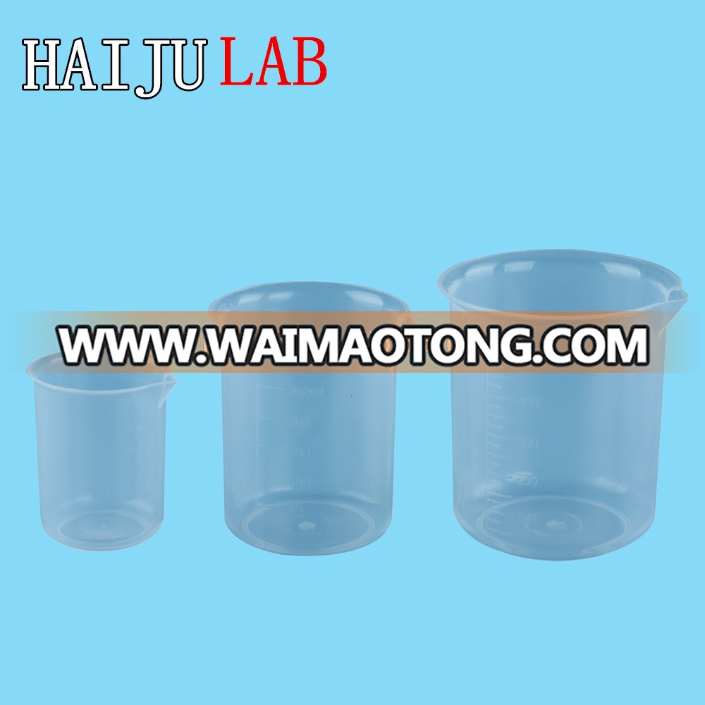 HAIJU LAB Factory Directly Laboratory Graduated Plastic Beaker Cup